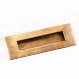 Flush Pull Inset Handle - Burnished Brass