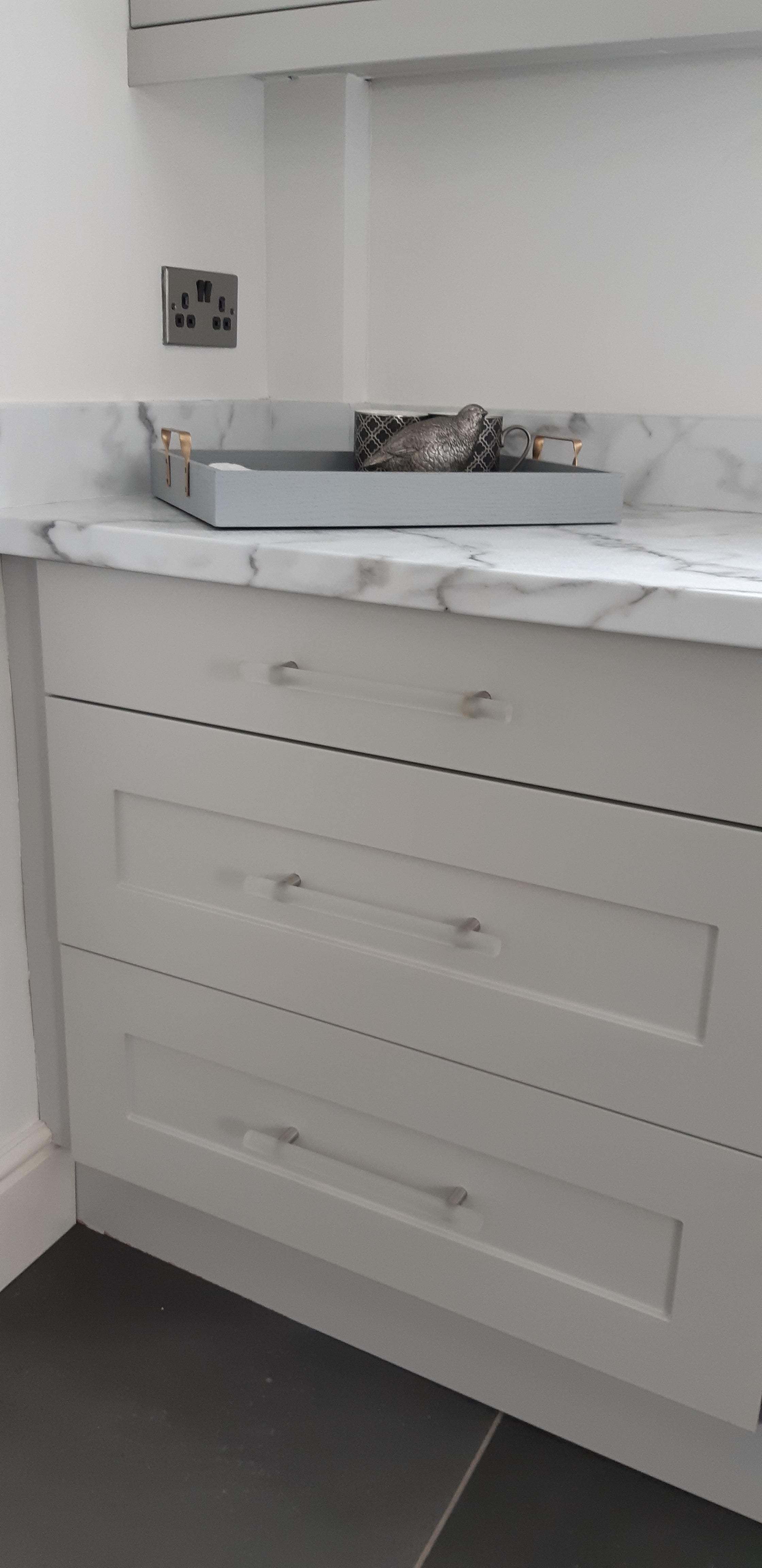 Frosted Glass Bar Handle