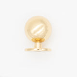 Globe Cabinet Knob Polished Brass