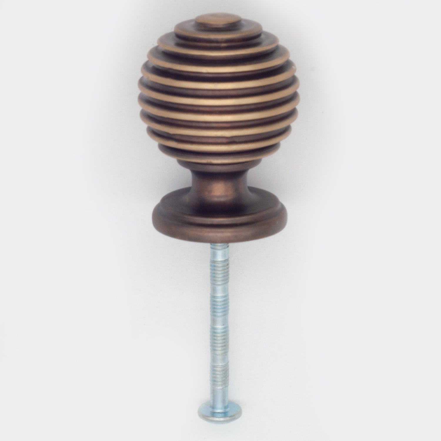 Beehive Cabinet Knob Antique Brass