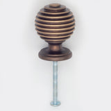 Beehive Cabinet Knob Antique Brass