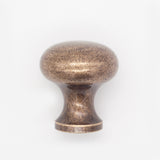 Plain Button Cabinet Knob Antique Brass