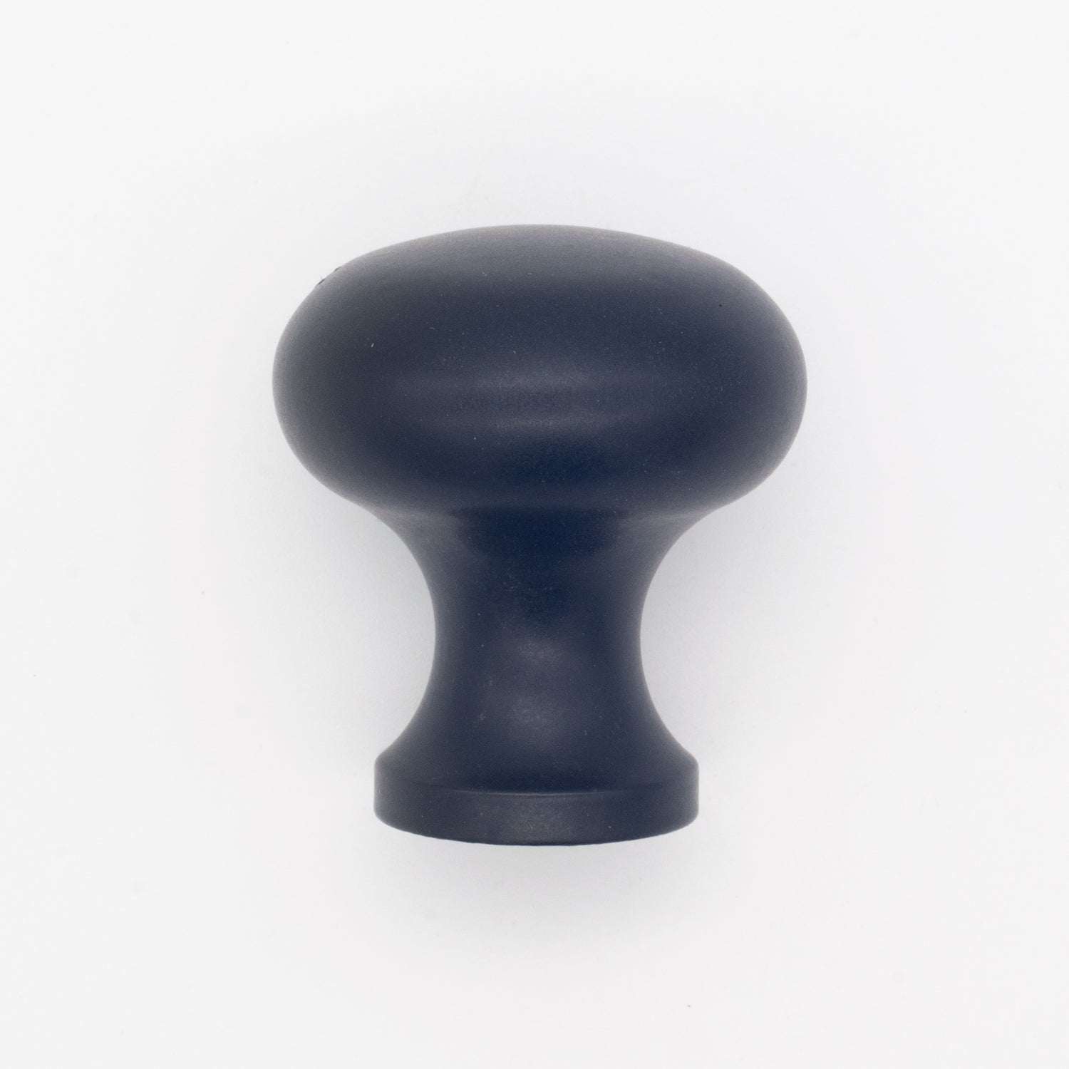 Plain Button Cabinet Knob Black