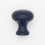 Plain Button Cabinet Knob Black