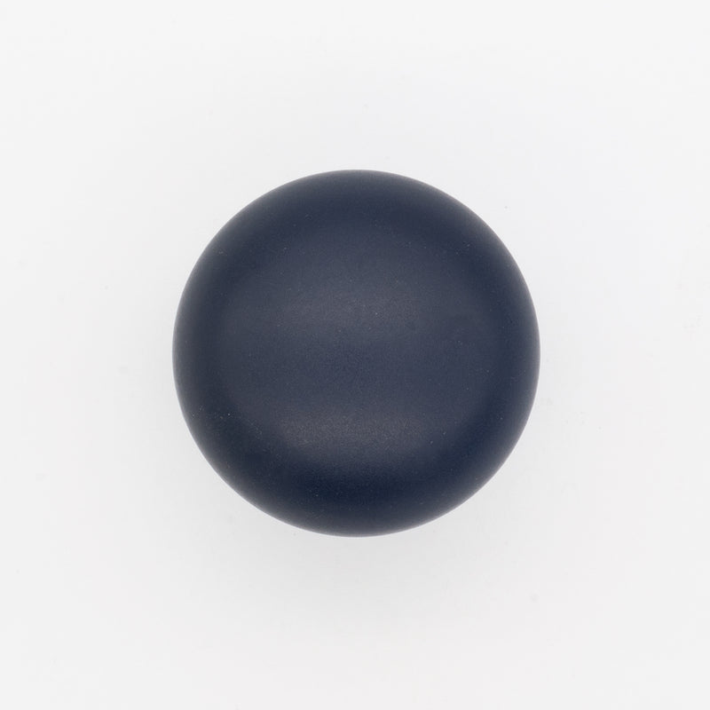 Plain Button Cabinet Knob Black