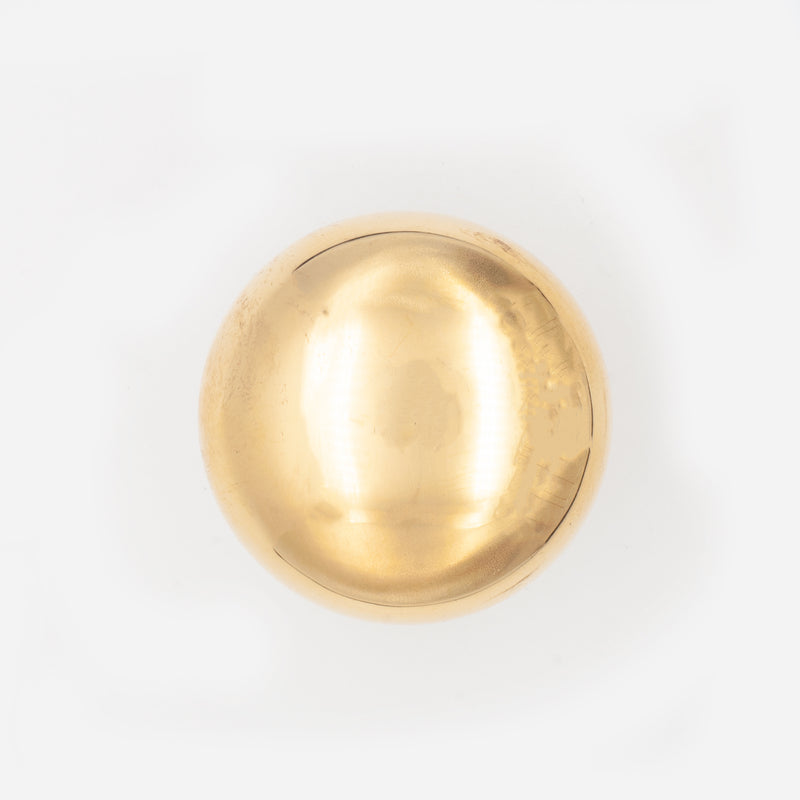 Plain Button Cabinet Knob Polished Brass