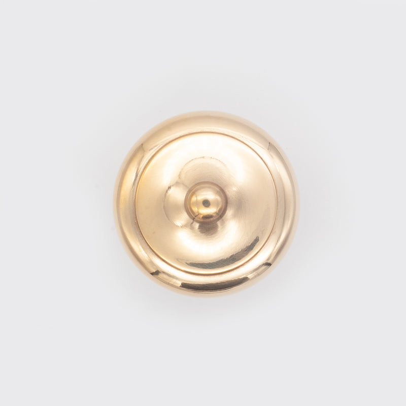 Cottage Cabinet Knob Polished Brass