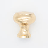 Decorative Button Cabinet Knob Polished Brass