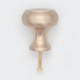 Decorative Button Cabinet Knob Satin Brass