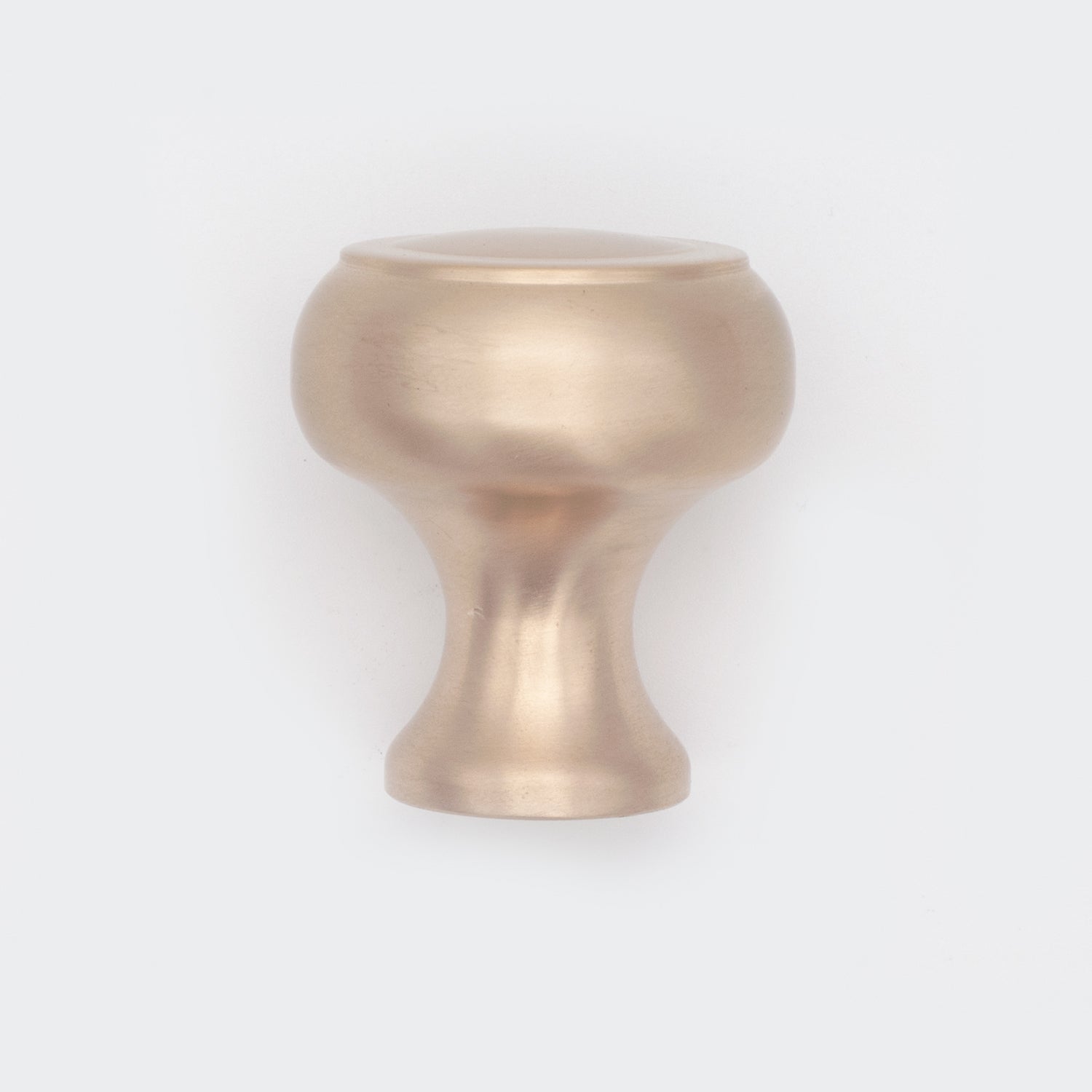 Decorative Button Cabinet Knob Satin Brass