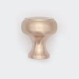 Decorative Button Cabinet Knob Satin Brass