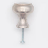 Decorative Button Cabinet Knob Satin Nickel
