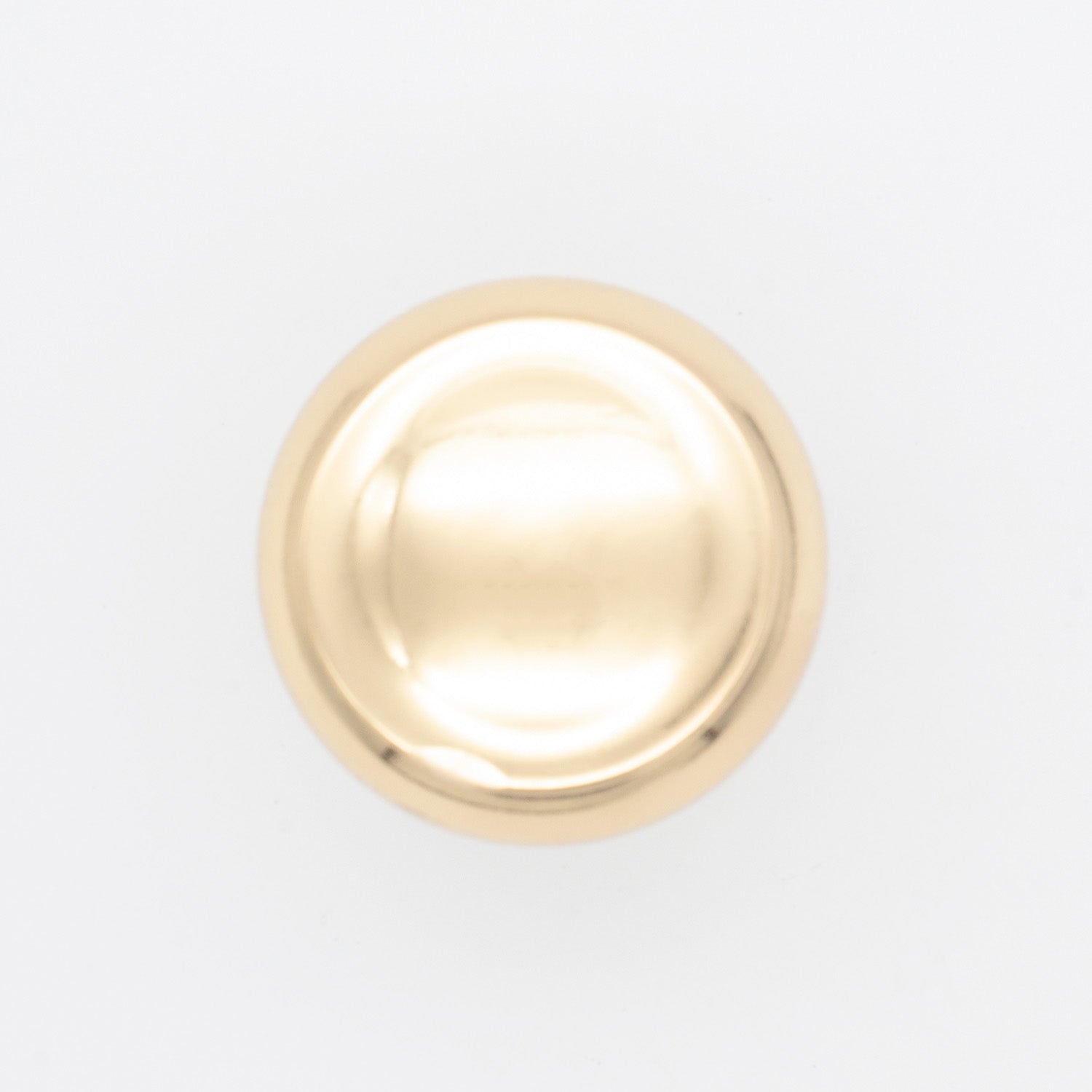 Decorative Button Cabinet Knob Polished Brass
