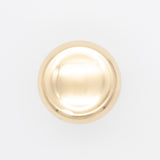 Decorative Button Cabinet Knob Polished Brass