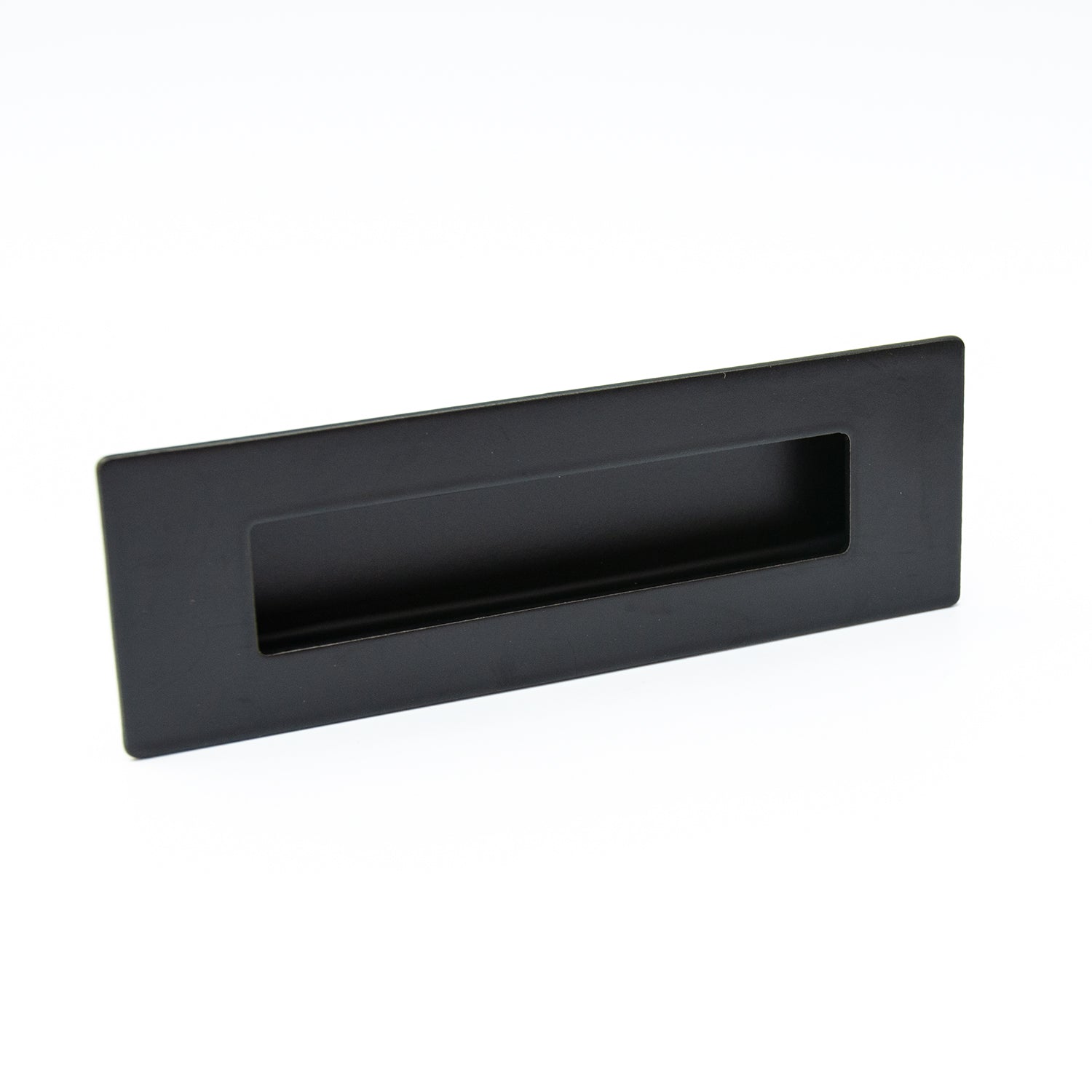 Flush Pull Inset Handle - Matt Black