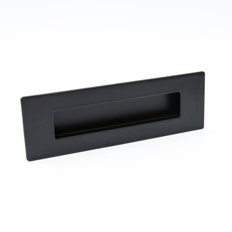Flush Pull Inset Handle - Matt Black