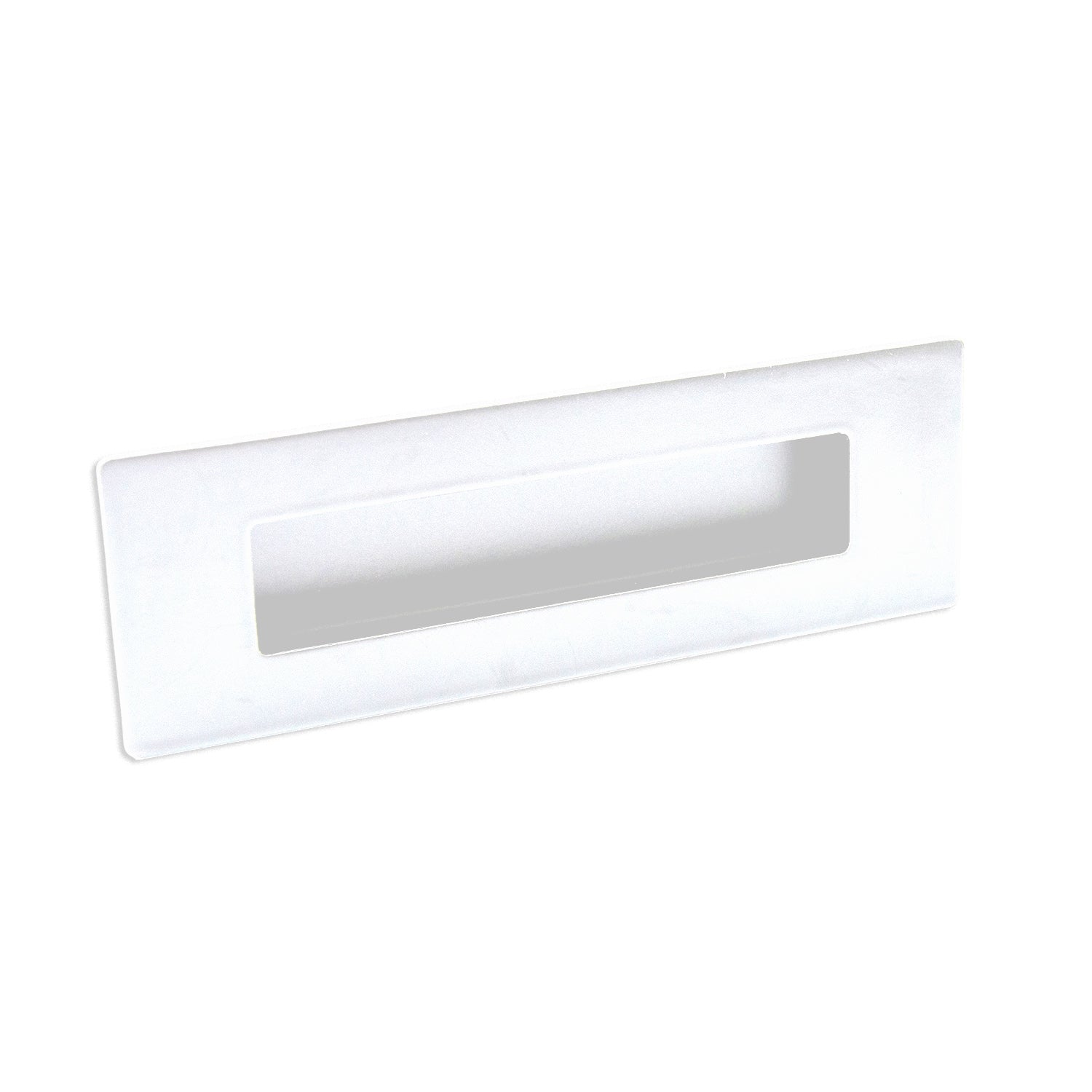 Flush Pull Inset Handle - Matt White