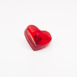 HEART CLEAR GLASS KNOB