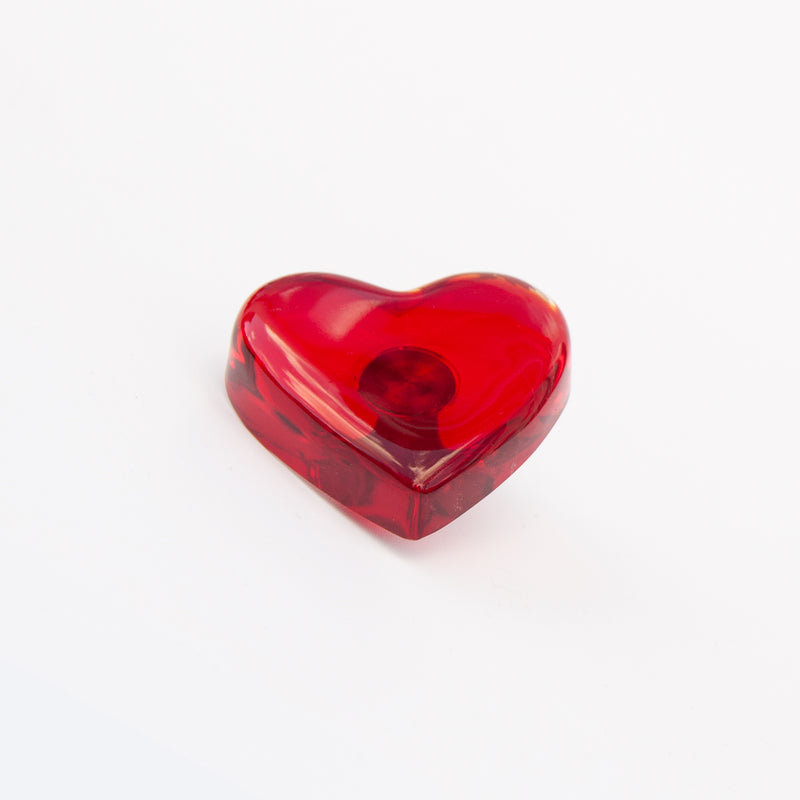 HEART CLEAR GLASS KNOB