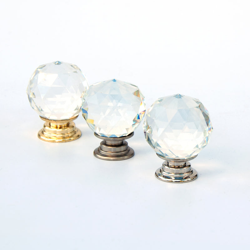 Cut Crystal Glass Knob