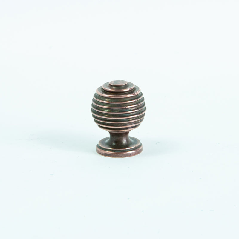 Beehive Cabinet Knob Burnished Copper