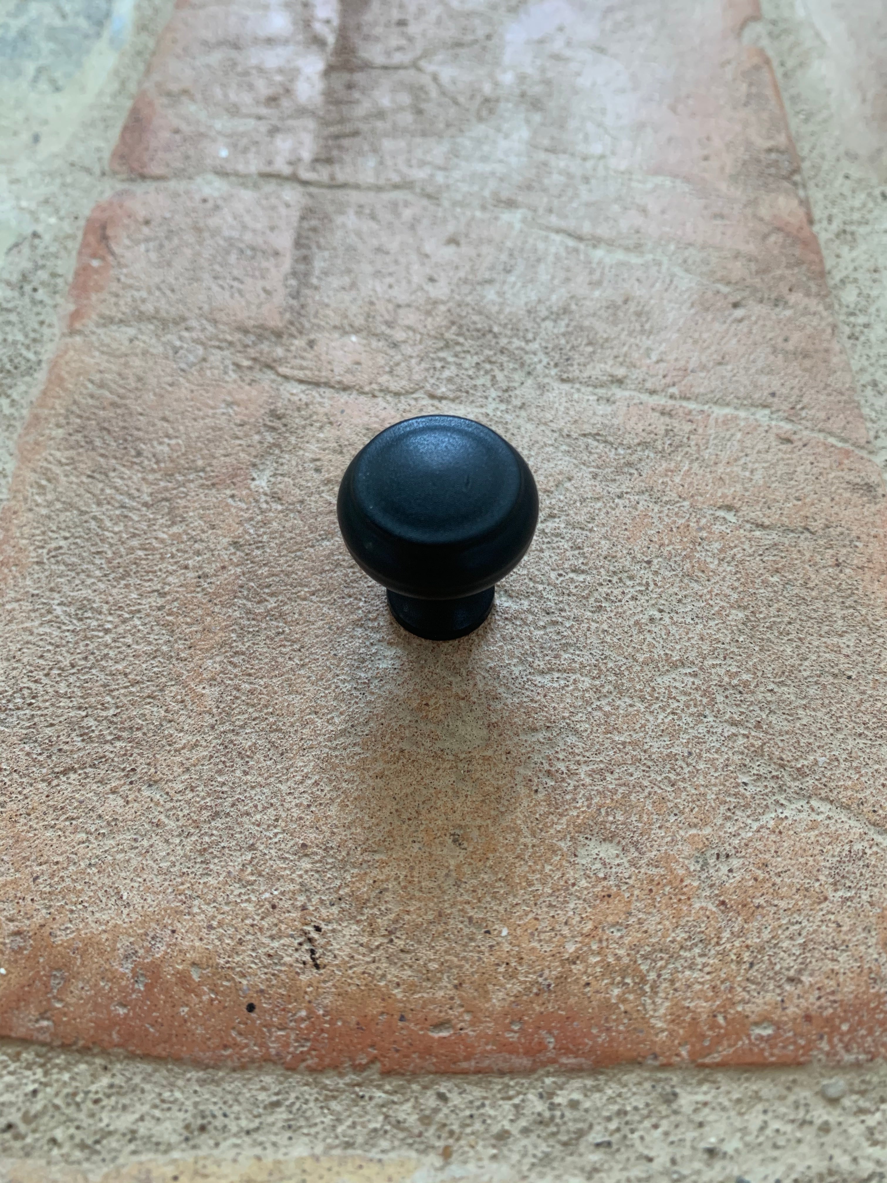 Decorative Button Cabinet Knob Black