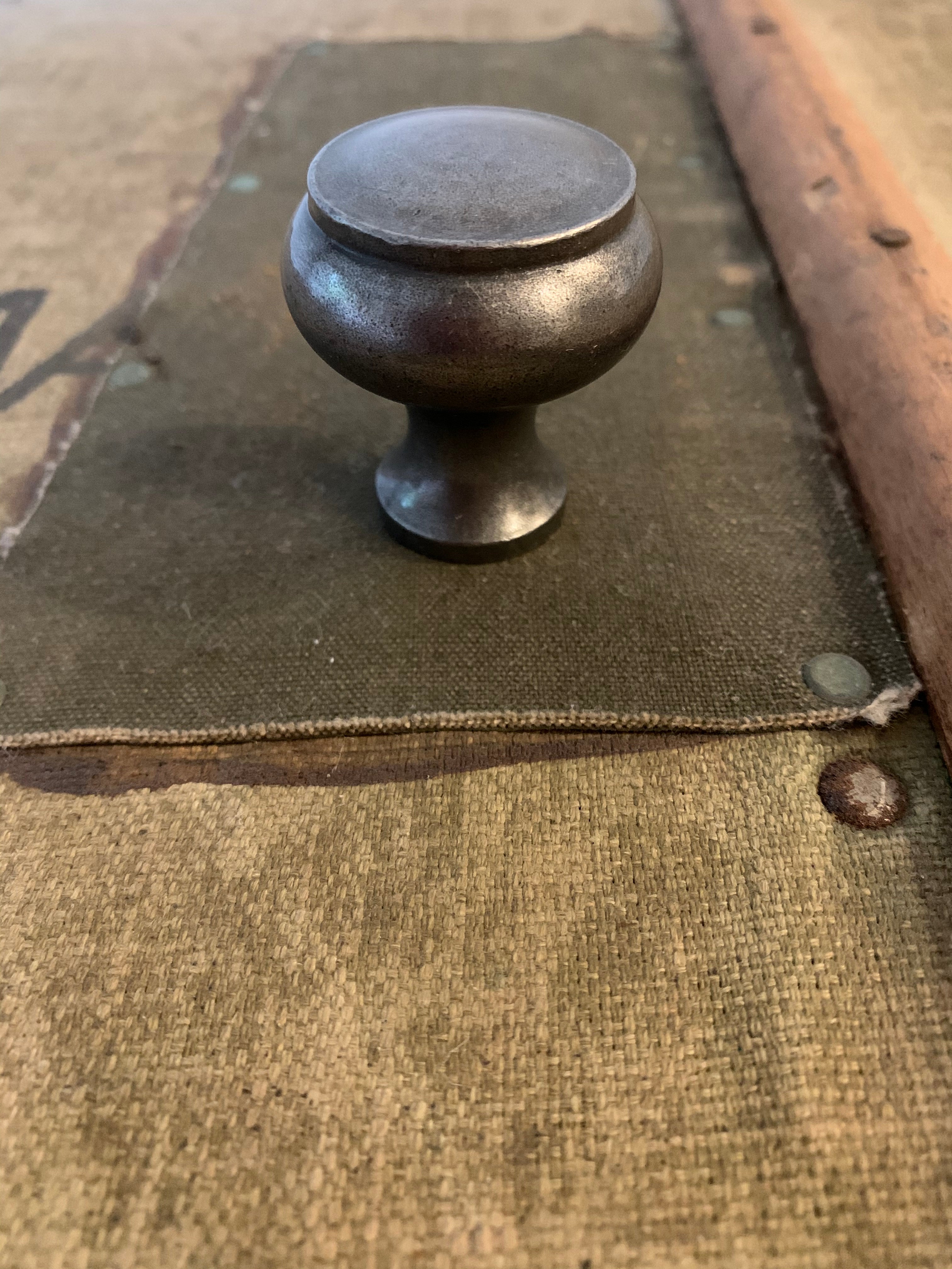 Decorative Button Cabinet Knob Patine