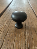 Plain Button Cabinet Knob Black