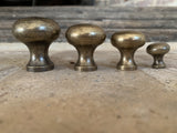 Plain Button Cabinet Knob Antique Brass