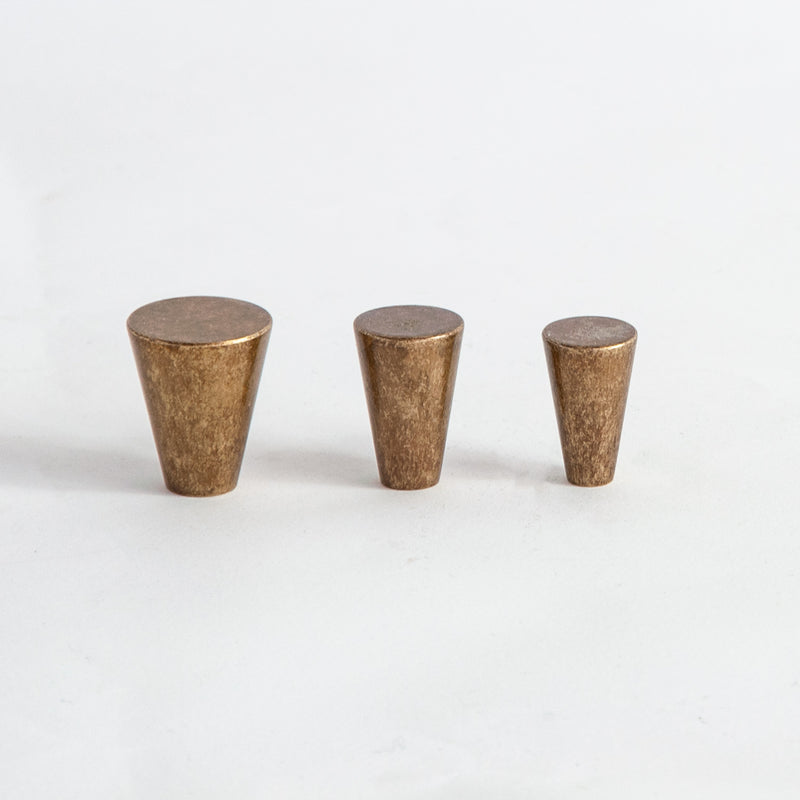 Conical Knob Antique Brass
