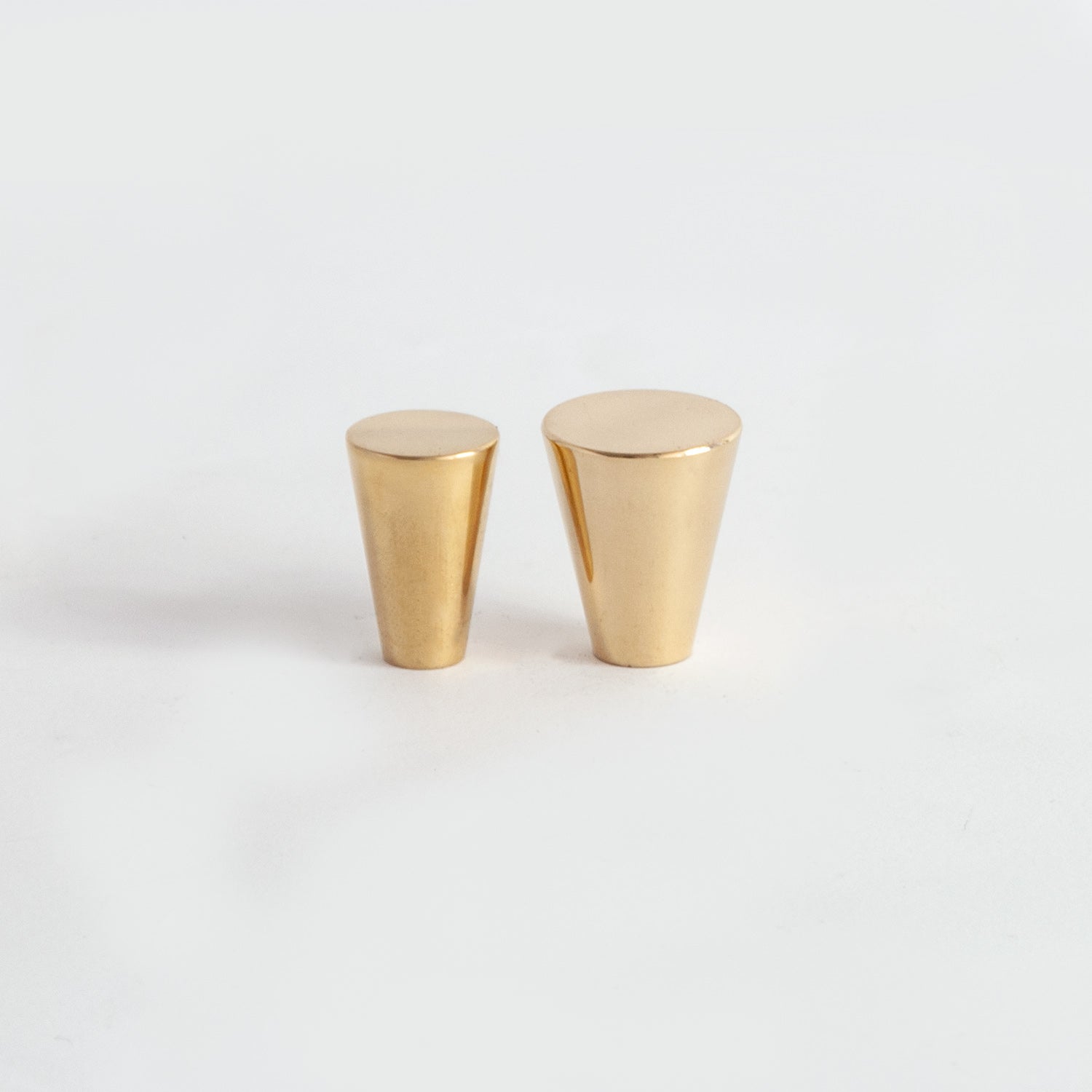 Conical Knob Polished Brass