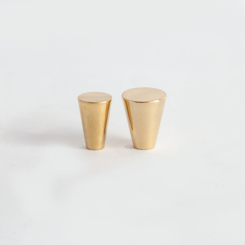 Conical Knob Polished Brass