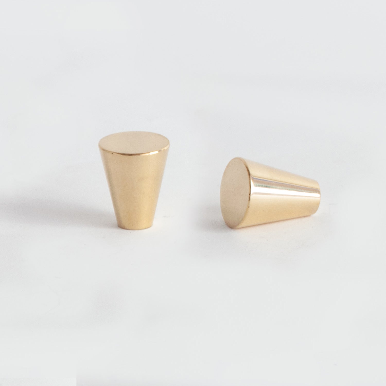 Conical Knob Polished Brass
