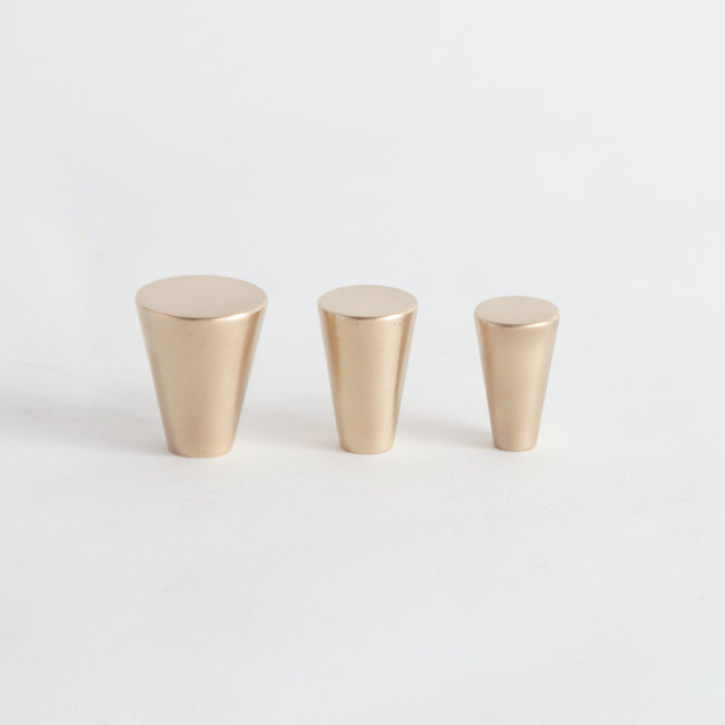 Conical Knob Satin Brass