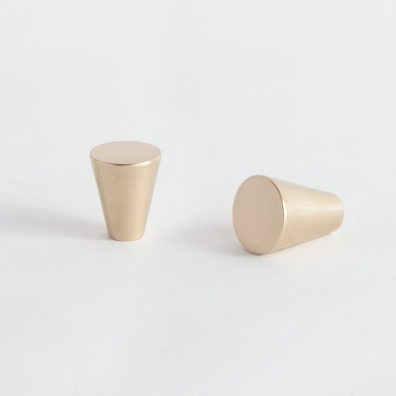 Conical Knob Satin Brass