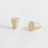 Conical Knob Satin Brass