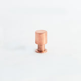 Cylindrical Knob Polished Copper