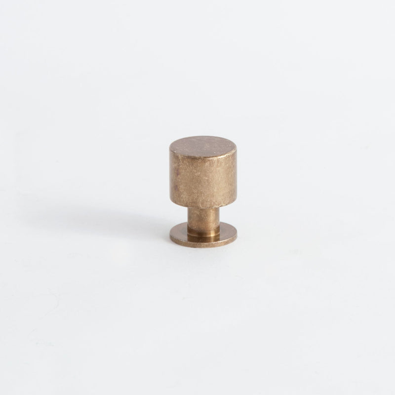 Cylindrical Knob Burnished Brass