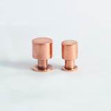 Cylindrical Knob Polished Copper