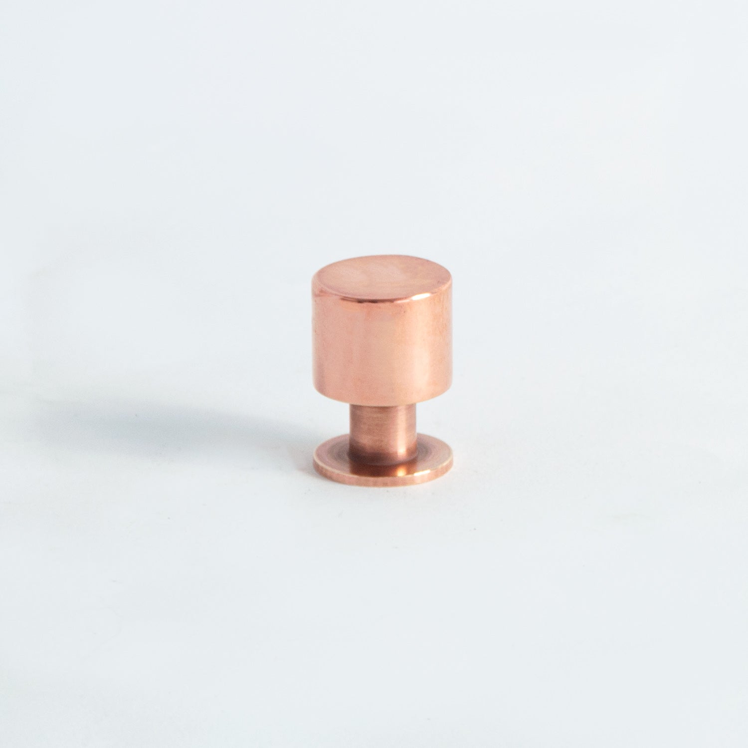 Cylindrical Knob Polished Copper