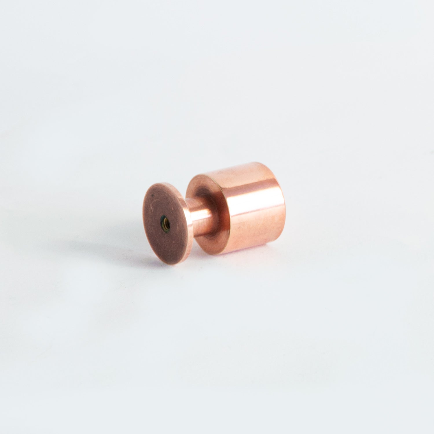Cylindrical Knob Polished Copper