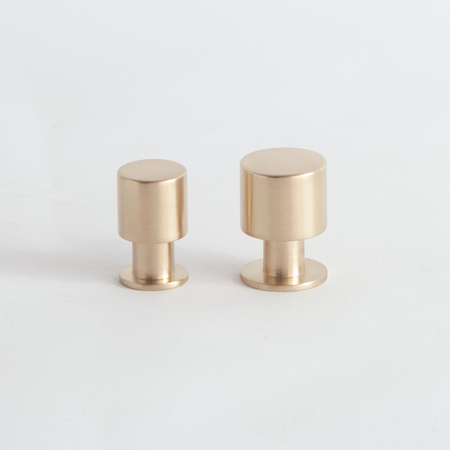 Cylindrical Knob Satin Brass