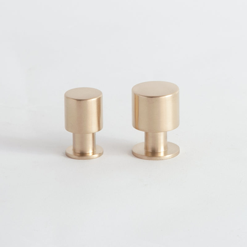 Cylindrical Knob Satin Brass