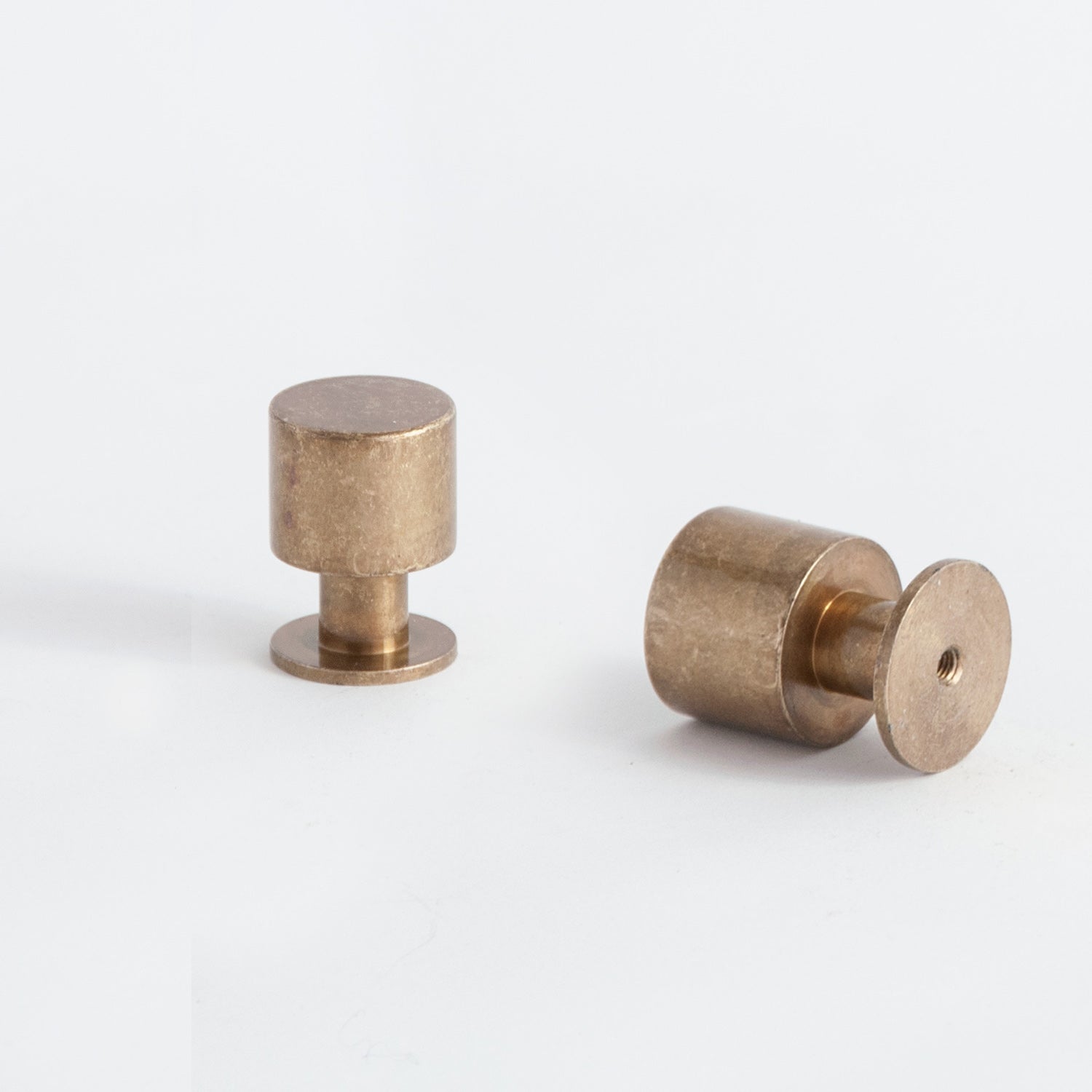 Cylindrical Knob Antique Brass