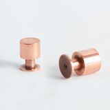 Cylindrical Knob Polished Copper