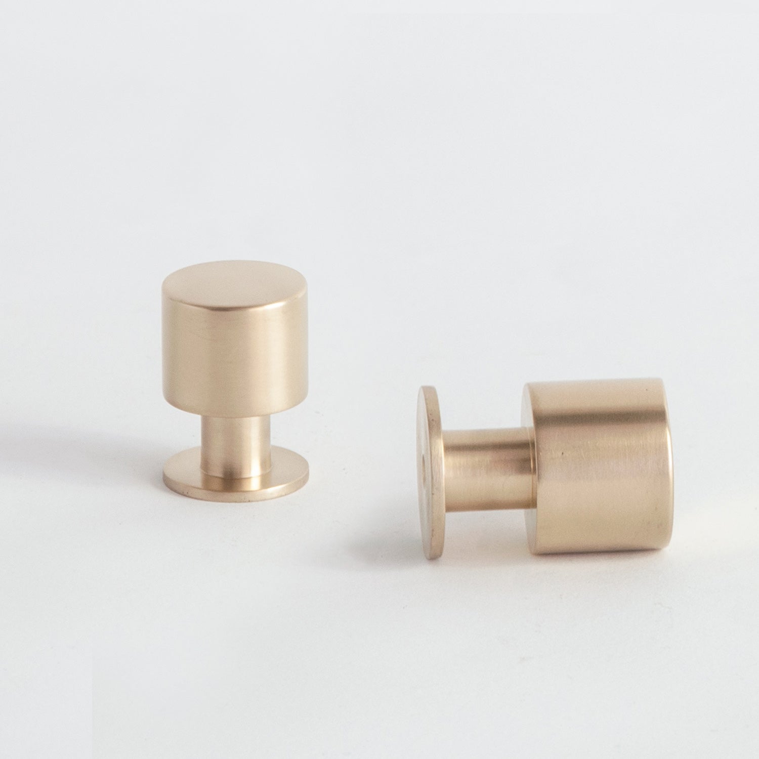 Cylindrical Knob Satin Brass