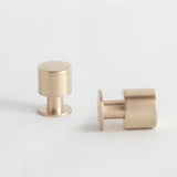 Cylindrical Knob Satin Brass