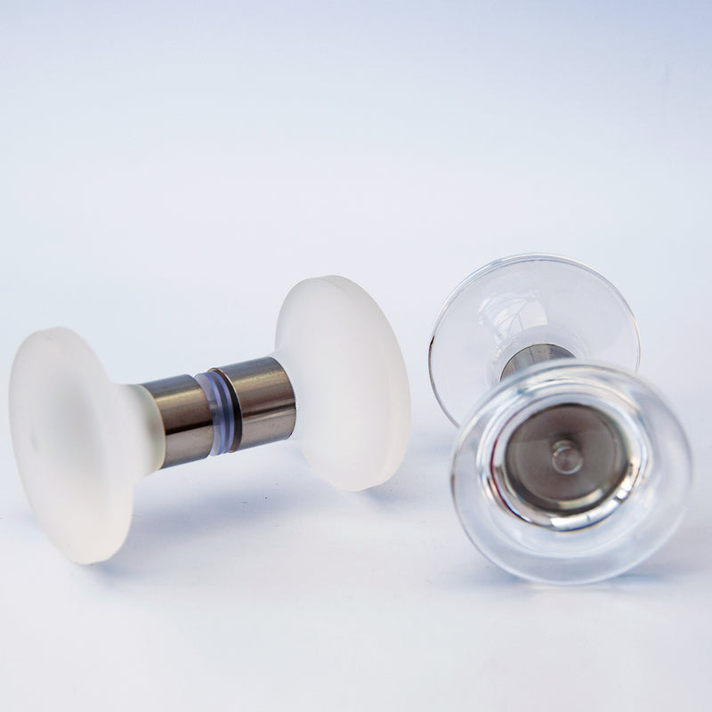 Disc Glass Knob Back To Back Set
