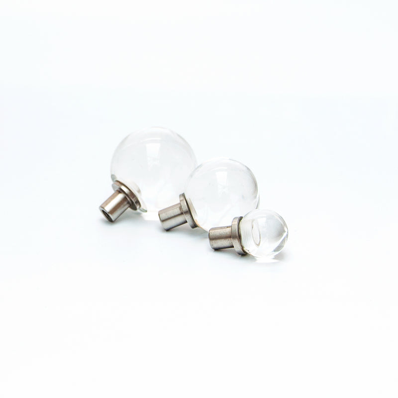 Clear Glass Ball Cabinet Knob