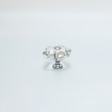 Clear Glass Flower Cabinet Knob